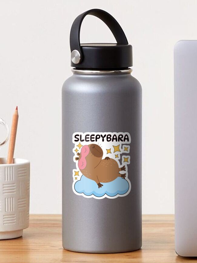 sleepybara-funny-capy-bara-sticker-